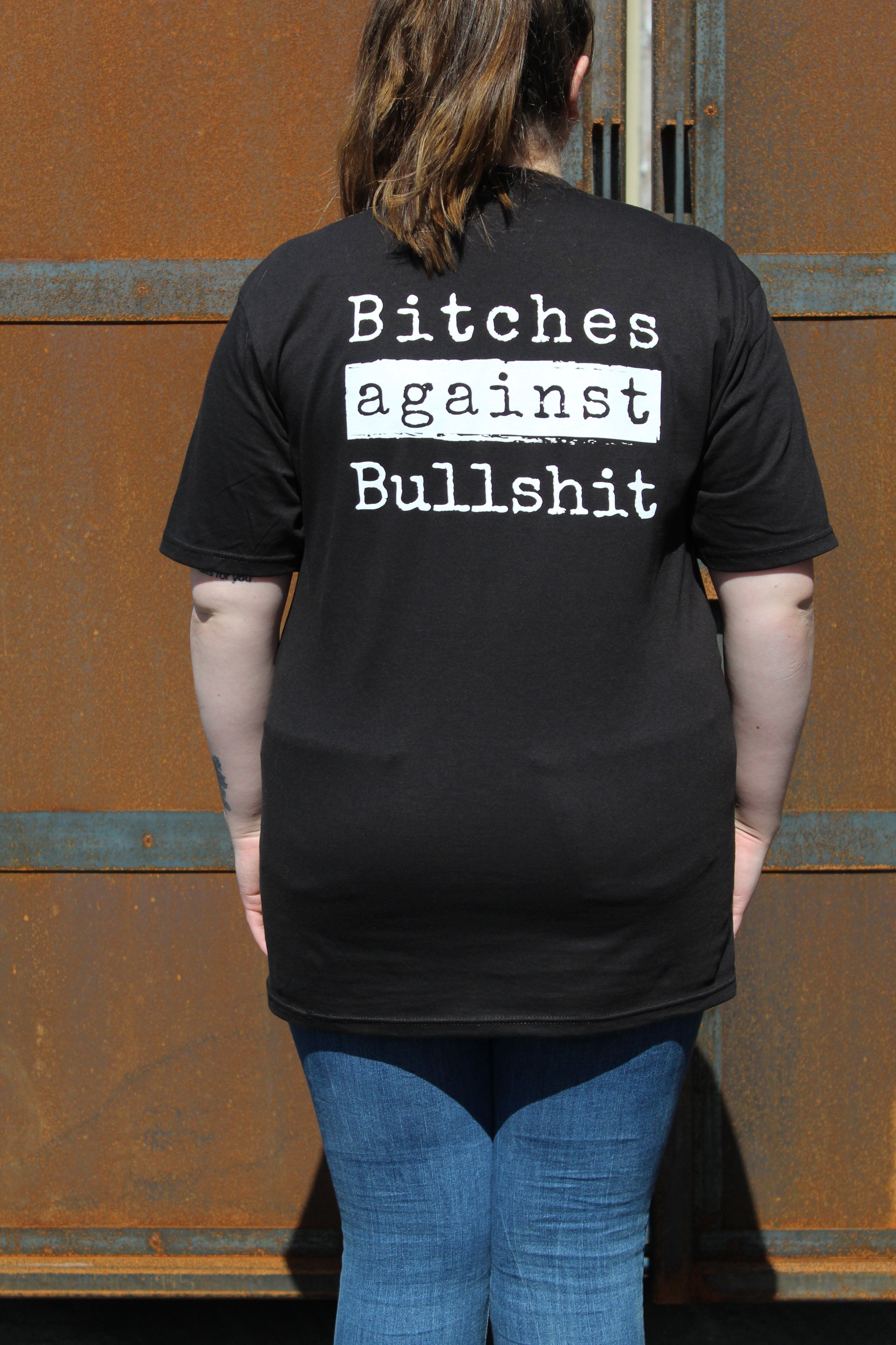 Bitches Against Bullshit Malicious Crew Neck T-Shirt - Black Frost - Malicious Women Co. - Apparel